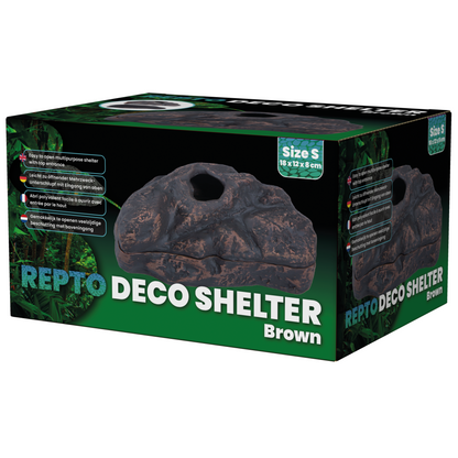 REPTO DECO SHELTER BROWN S/M/L