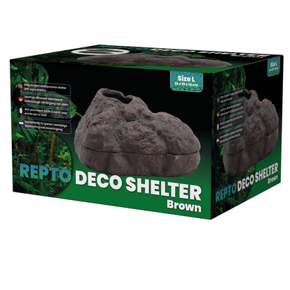 REPTO DECO SHELTER BROWN S/M/L