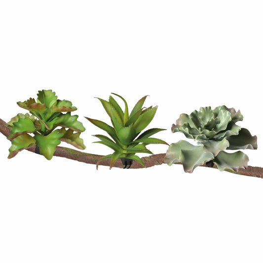 KUNSTPLANT BRANCH PLANTS M - 16X15X14CM - DISPLAY GEMENGDE KLEUREN - Reptipassie