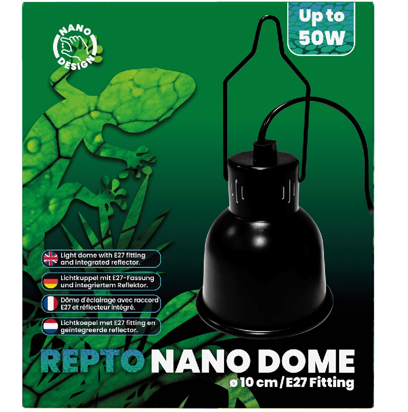 REPTO NANO DOME E27 FITTING 10 CM ZWART
